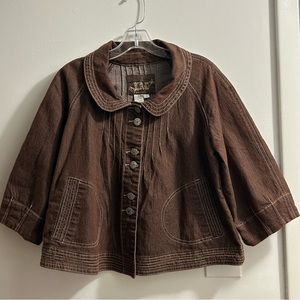 🛍️ Size "S" Brown Jacket, one time wore.
